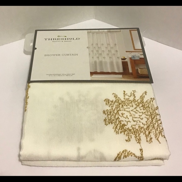 Threshold: Stitched Sunflower Shower Curtain - Picture 4 of 8